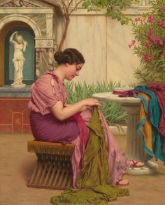 Ścieg jest wolny, czyli ścieg w czasie, 1917 r. autorstwa John William Godward