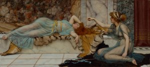 Mischief and Repose autorstwa John William Godward