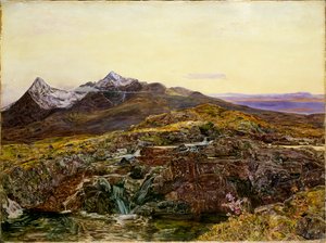 Cullin Ridge, Skye, z Sligachan, 1855