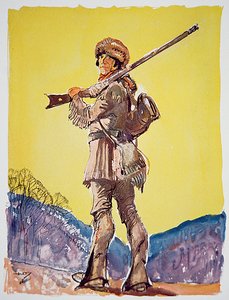 Davy Crockett (kolor lito) autorstwa John William Jr. Thomason
