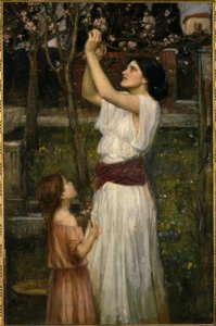 Zbieranie kwiatów migdałowca autorstwa John William Waterhouse