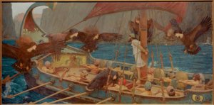 Ulisses i syreny autorstwa John William Waterhouse