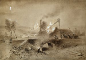 Pithead i kolej autorstwa John Wilson (after) Carmichael