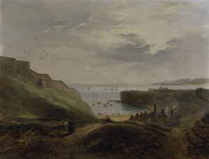 Przystań przeora, Tynemouth – wschód słońca autorstwa John Wilson Carmichael
