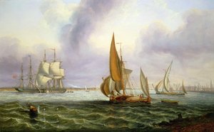 Tamiza w Woolwich autorstwa John Wilson Carmichael