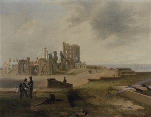 Tynemouth Priory ze wschodu autorstwa John Wilson Carmichael