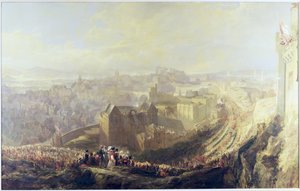 Wjazd Jerzego IV do Edynburga z Carlton Hill, 1822 r