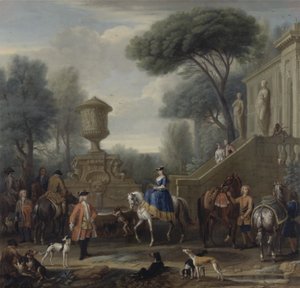 Przygotowania do polowania, ok. 1740-50 (olej na płótnie)
