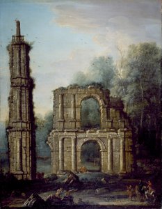 Ruiny zamku Holdenby, Northamptonshire, ok. 1735-45 (olej na płótnie)
