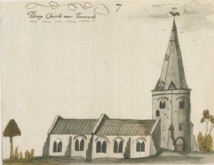 Kościół Thorpe Constantine: akwarela, ndc 1784