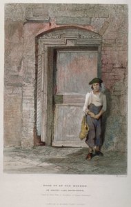 Drzwi starej rezydencji na Gravel Lane, City of London, 1851