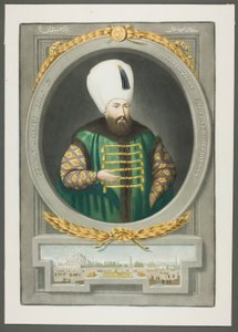 Achmet Kahn I, z Portretów cesarzy Turcji autorstwa John Young