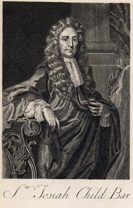 Portret Sir Joseph Child (1630-99), ryty przez Michiela van der Gucht (1660-1725)