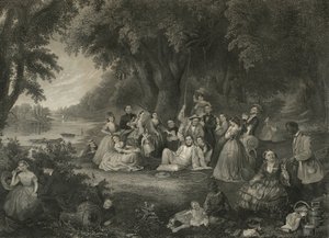 Piknik 4 lipca ok. 1864 r. (rytowanie metodą mieszaną) autorstwa John and Hollyer Rogers