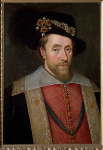 Portret Jakuba I, króla Anglii i Irlandii (Jakuba VI, króla Szkocji), ok. 1605 (malarstwo) autorstwa John de (circle of) Critz