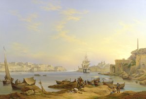 Wielki Port, Valletta, Malta, 1850