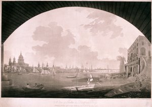 City of London z Blackfriars Bridge, 1795