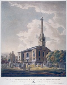 Widok kościoła św. Jana Horsleydown, Bermondsey, Londyn, 1799.