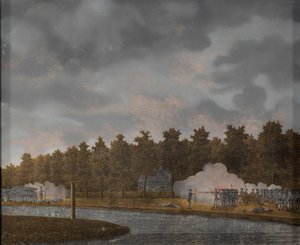 Wymiana ognia na Vaartse Rijn w pobliżu Jutphaas Strzelanina na Vaartse Rijn w pobliżu Jutphaas autorstwa Jonas Zeuner