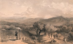 „Dolina Baidar, z willi tylnego Petroskiego, patrząc na wschód”, 1856 r. autorstwa Jonathan Needham