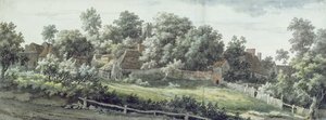 Harbledown, niedaleko Canterbury, 1757 (toaleta z długopisem i szarym tuszem nad grafitem na papierze)