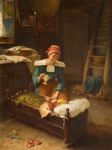 Wnętrze z matką i dzieckiem, 1911.