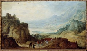 Krajobraz Alp. Obraz Josse II Mompera (1564 - 1635) Ec. Bujda.