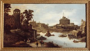 Widok na Tyber (Tevere) i Zamek Świętego Anioła (Castel Sant