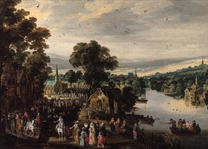 Wiejski Fete autorstwa Joos or Josse de The Younger Momper