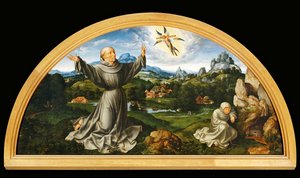 Malowidło ołtarzowe przedstawiające Opuszczenie Chrystusa ... autorstwa Joos van Cleve