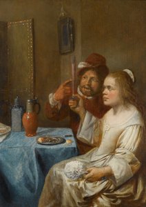Para pijąca wino autorstwa Joos van Craesbeeck