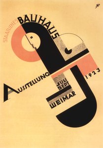 Wystawa Bauhausu. Pocztówka, 1923.