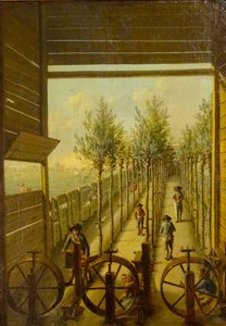 Kleingarenbaan na Jaagpad w Goudzie w 1795 r. autorstwa Joris Herst