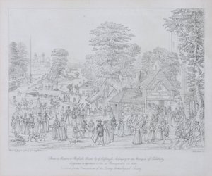 Festyn w Horseydown w ok. 1590 autorstwa Joris Hoefnagel