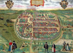 Mapa Barth, z „Cities of the World” Georga Brauna (1541-1622) i Fransa Hogenberga (1535-90) c.1572-1617