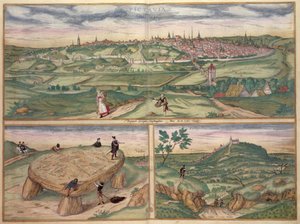 Mapa Poitiers, z „Civitates Orbis Terrarum” Georga Brauna (1541-1622) i Fransa Hogenberga (1535-90), 1561