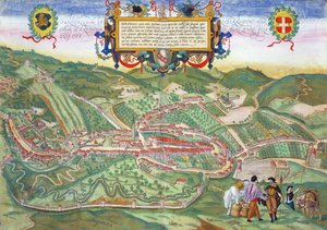 Mapa Serravalle, z "Civitates Orbis Terrarum" Georga Brauna (1541-1622) i Fransa Hogenberga (1535-90) ok. 1572-1617