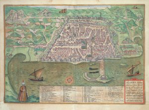 Mapa Toledo z „Civitates Orbis Terrarum” Georga Brauna (1541-1622) i Fransa Hogenberga (1535-90), 1566