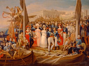 Ferdynand VII wyokrętowany w porcie Santa Maria, XIX w.