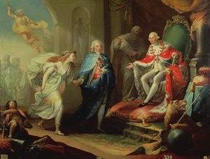 Godoy ofiarowujący pokój Karolowi IV, 1796