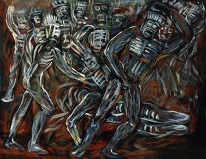 Biali Bogowie; Los Teules autorstwa José Clemente Orozco