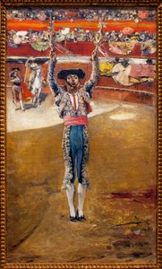 Układanie sztandarów - Obraz Jose Garcii Ramosa (1852-1912), olej na płótnie - Muzeum Sztuk Pięknych w Sewilli, Hiszpania