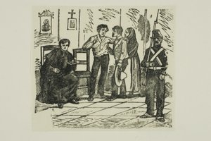 Corrido: Pokój Śmierci skazanego człowieka autorstwa José Guadalupe Posada