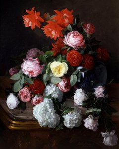 Martwa natura z kwiatów autorstwa José María Bracho Murillo