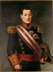 Portret Ildefonso Diez de Rivera, hrabiego Almodovara (1777-1846), hiszpańskiego wojskowego i polityka. Obraz Jose Marii GALVAN Y CANDELA (1837-1899) XIX wiek autorstwa José María Galván y Candela