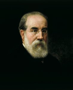 Portret Francisco Pi i Margalla (1824-1901) hiszpańskiego męża stanu i pisarza (1824-1901) autorstwa José Sánchez Pescador