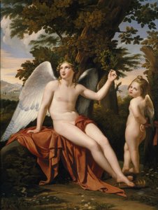 Boska miłość i profaniczna miłość. autorstwa José de Madrazo y Agudo
