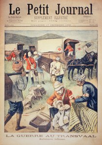 Wojna w Transwalu: indyjskie karetki pogotowia, okładka Le Petit Journal, 17 grudnia 1899 r.
