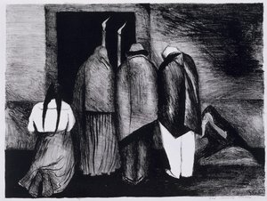 Msza żałobna autorstwa José Clemente Orozco