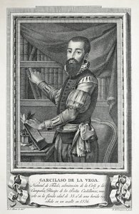 MAEA, Jose (1760-1826). Portret Garcilaso de la Vega. 1791. Rysunek Jose Maea burin grawerowane przez Bartolome Vazquez. Akwaforta. autorstwa Jose Maea